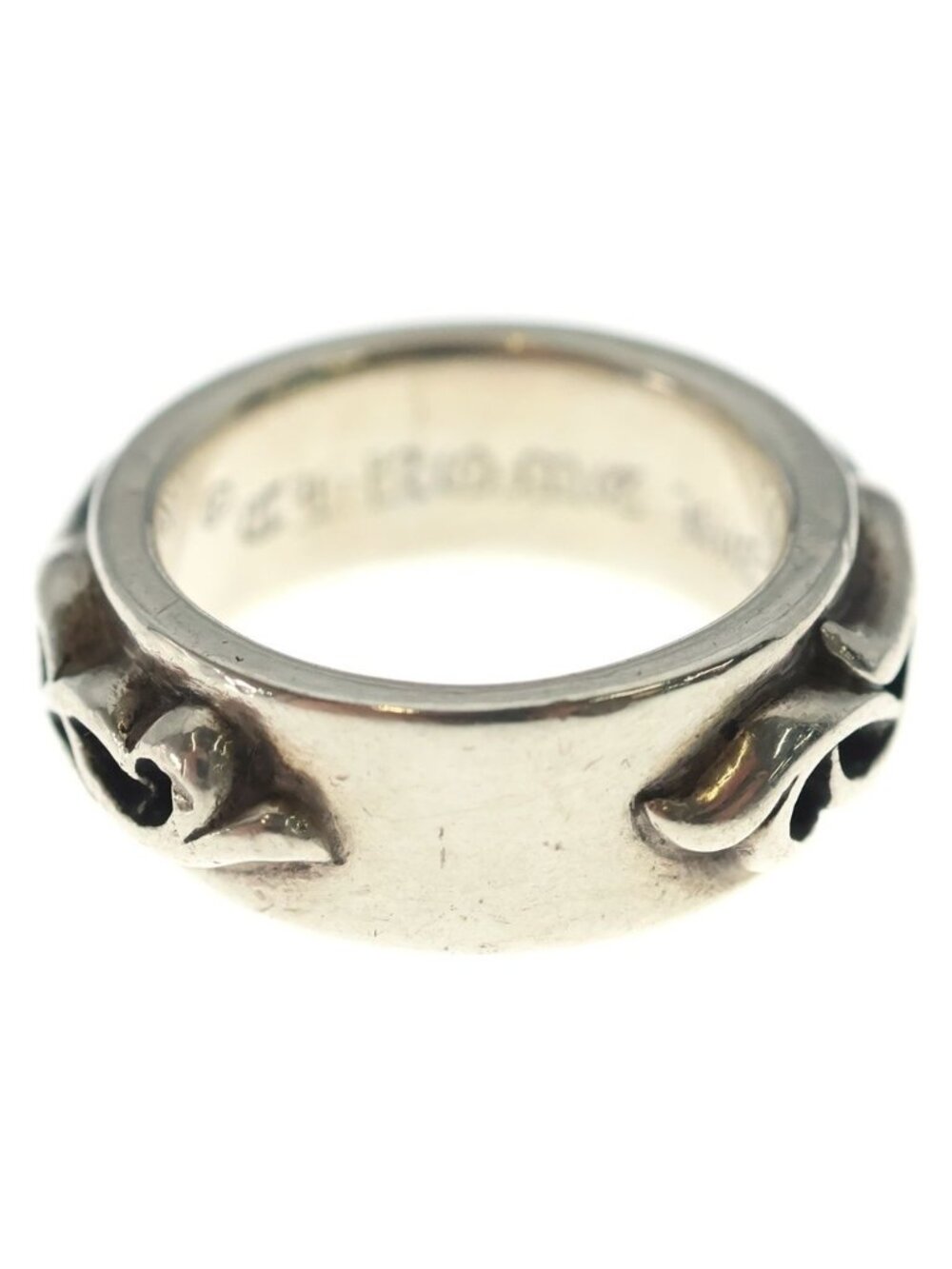 Chrome Hearts Dbl Narrow Vine Band Double Ring Silver - Gem